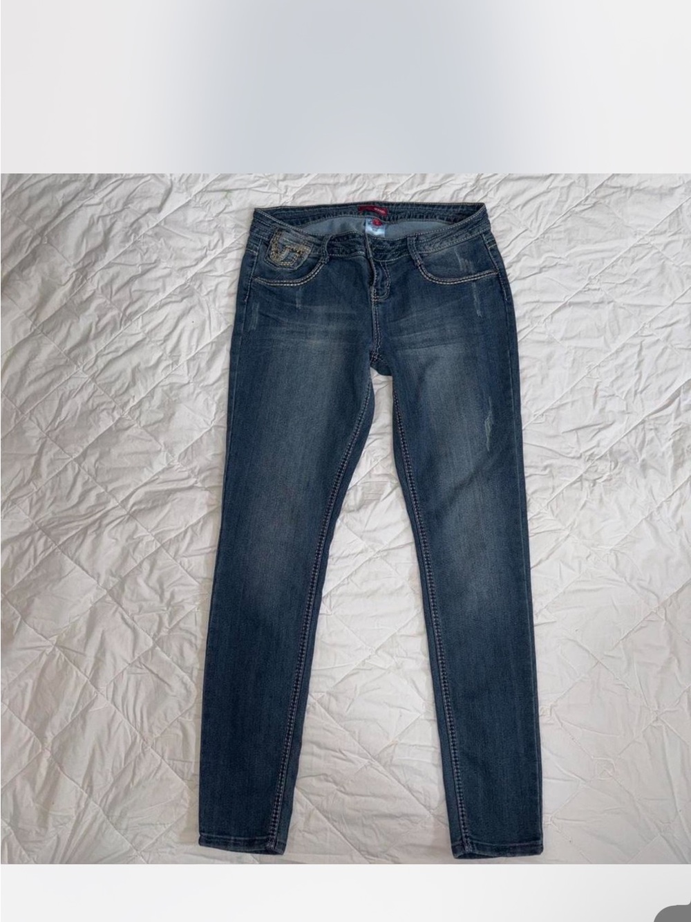 Vintage BONGO Women's Dark Indigo Skinny Stretch Jeans